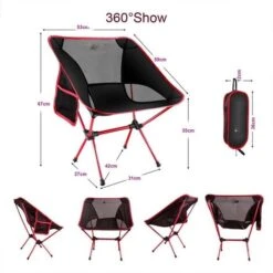 Chaise De Camping Chaise De Camping Pliable Compact Chaise De Pêche Ultra-Légères Portatives Avec Pour Randonnée Pêche -Promos Garde Plante Boutique 91920713 3