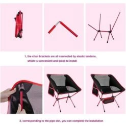 Chaise De Camping Chaise De Camping Pliable Compact Chaise De Pêche Ultra-Légères Portatives Avec Pour Randonnée Pêche -Promos Garde Plante Boutique 91920713 4