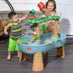 STEP2 Dino Showers Table Sable Et Eau Jouet Dinosaure, Jeu D'eau Pour Plusieurs Enfants Facile à Construire Ranger Jeux D'Eau -Promos Garde Plante Boutique 91994728 4