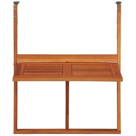 Topdeal Table Suspendue De Balcon 64,5x44x80 Cm Bois D'acacia Massif 6 Topdeal Table Suspendue De Balcon 64,5x44x80 Cm Bois D'acacia Massif – Image 4