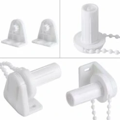Ensemble Embrayage Chane De Store Enrouleur Perle Ajustable Pour Store Rideau Voilage Tube 17mm Kit D'accessoires Support De Roue D'embrayage Poulie Latérale Kit De Réparation De Haute Qualité -Promos Garde Plante Boutique 92496799 3