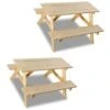 Spielzeuge Table De Pique-nique Pour Enfants - 2 Pièces - 50x80x89 Cm -Promos Garde Plante Boutique 92943049 1