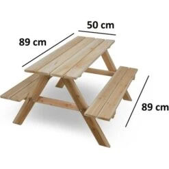 Spielzeuge Table De Pique-nique Pour Enfants - 50x80x89 Cm -Promos Garde Plante Boutique 92946036 3