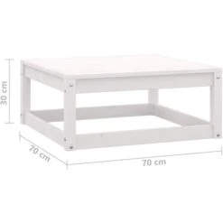 JOLI® Mode Repose-pied De Jardin 70x70x30 Cm Blanc Bois De Pin Solide TOP38161 10 JOLI® Mode Repose-pied De Jardin 70x70x30 Cm Blanc Bois De Pin Solide TOP38161 -Promos Garde Plante Boutique 93276017 4