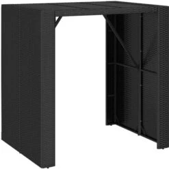 Ensemble De Bar De Jardin 5 Pcs Avec Coussins Noir Poly Rotin VidaXL -Promos Garde Plante Boutique 93382125 5