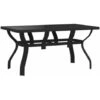 Table De Jardin Noir 140x70x70 Cm Acier Et Verre -Promos Garde Plante Boutique 93431477 1