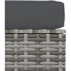 Canapé De Jardin Canapé Repose-pied Relax - Et Coussin Gris 70x70x30cm Résine Tressée BV656116 - BonneVie -Promos Garde Plante Boutique 93463641 3