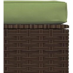 Canapé De Jardin Canapé Repose-pied Relax - Et Coussin Marron 70x70x30 Cm Poly Rotin BV450816 - BonneVie -Promos Garde Plante Boutique 93463778 3
