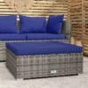 Canapé De Jardin Canapé Repose-pied Relax - Et Coussin Gris 70x70x30cm Résine Tressée BV935961 - BonneVie -Promos Garde Plante Boutique 93464391 1