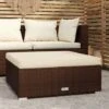 Canapé De Jardin Canapé Repose-pied Relax - Coussin Marron 70x70x30 Cm Résine Tressée BV275289 - BonneVie -Promos Garde Plante Boutique 93464396 1