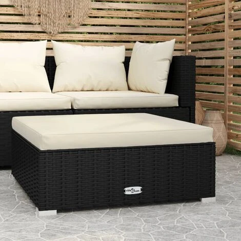 Canapé De Jardin Canapé Repose-pied Relax - Et Coussin Noir 70x70x30cm Résine Tressée BV942569 - BonneVie 3 Canapé De Jardin Canapé Repose-pied Relax - Et Coussin Noir 70x70x30cm Résine Tressée BV942569 - BonneVie