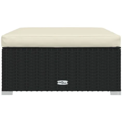 Canapé De Jardin Canapé Repose-pied Relax - Et Coussin Noir 70x70x30cm Résine Tressée BV942569 - BonneVie 4 Canapé De Jardin Canapé Repose-pied Relax - Et Coussin Noir 70x70x30cm Résine Tressée BV942569 - BonneVie – Image 2