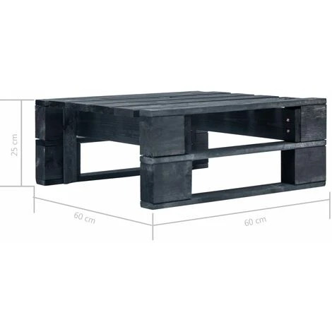 Table Basse De Jardin,Repose-pied Palette De Jardin Bois Noir 3 Table Basse De Jardin,Repose-pied Palette De Jardin Bois Noir