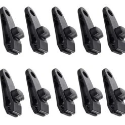 Clips Bâche 10 Pèces Tente Clips Auvents Pince Clip Auvents Pour Camping Canopy Clamp Clips De Bâche Auvents Pour Activités De Plein Air Noir