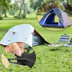 Clips Bâche 10 Pèces Tente Clips Auvents Pince Clip Auvents Pour Camping Canopy Clamp Clips De Bâche Auvents Pour Activités De Plein Air Noir -Promos Garde Plante Boutique 93990672 3