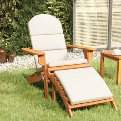 Chaise De Jardin Fauteuil De Jardin Adirondack Et Repose-pieds Bois Massif Acacia 91156