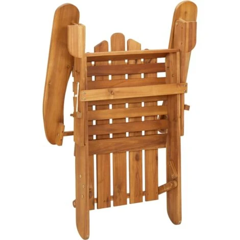 Chaise De Jardin Fauteuil De Jardin Adirondack Et Repose-pieds Bois Massif Acacia 91156 7 Chaise De Jardin Fauteuil De Jardin Adirondack Et Repose-pieds Bois Massif Acacia 91156 – Image 5