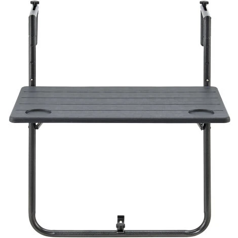 Nova Table Suspendue à Un Balcon Pliant De La Forme Rectangulaire Gris Foncé 6 Nova Table Suspendue à Un Balcon Pliant De La Forme Rectangulaire Gris Foncé – Image 4