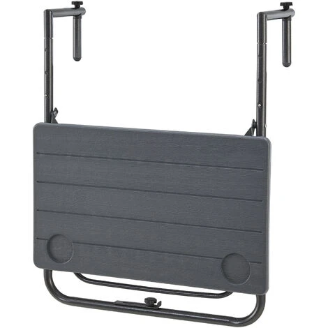 Nova Table Suspendue à Un Balcon Pliant De La Forme Rectangulaire Gris Foncé 7 Nova Table Suspendue à Un Balcon Pliant De La Forme Rectangulaire Gris Foncé – Image 5