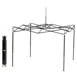 Structure Armature De Tente Pliante 3x3m EZUP Eclipse Noir Sans Toile - EC3FST10BK