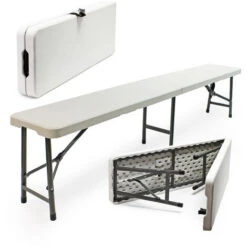 Banc De Camping Pliant Léger Jardin Extérieur BBQ Fête Barbecue Pique-nique 3 Places