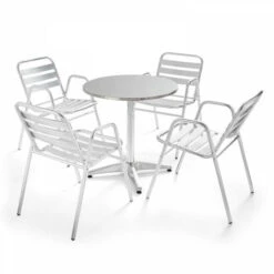 Plateau De Table De Terrasse Rond En Aluminium Ø60 Cm -Promos Garde Plante Boutique 96132936 5