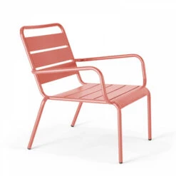 Fauteuil De Jardin Bas Relax Acier Argile - Palavas