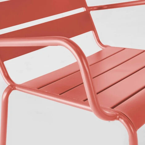 Fauteuil De Jardin Bas Relax Acier Argile - Palavas 6 Fauteuil De Jardin Bas Relax Acier Argile - Palavas – Image 4