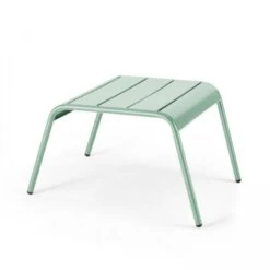 Lot De 2 Fauteuils Relax Avec Repose-pieds En Métal Vert Sauge - Palavas -Promos Garde Plante Boutique 96269210 4