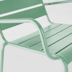 Lot De 2 Fauteuils Relax Avec Repose-pieds En Métal Vert Sauge - Palavas -Promos Garde Plante Boutique 96269210 5