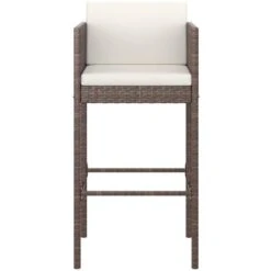 SalesHot® VidaXL Ensemble Bar De Jardin 5 Pcs - Ensemble Repas De Jardin Et Coussins Résine Tressée Marron Super83685 -Promos Garde Plante Boutique 96897894 4