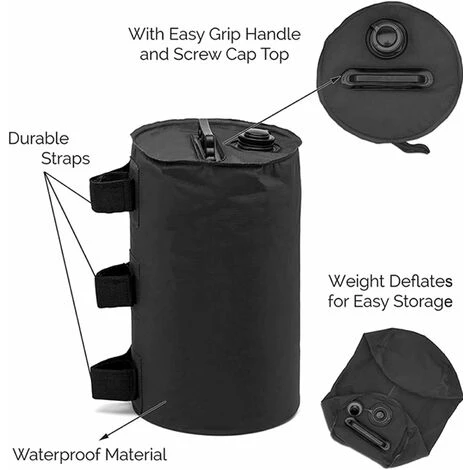 Lot De 4 Sacs De Poids À Eau Pour Auvent De Tente, Sacs De Poids Très Résistants Pour Pieds De Belvédère, Auvent, Tente (Bleu) 5 Lot De 4 Sacs De Poids À Eau Pour Auvent De Tente, Sacs De Poids Très Résistants Pour Pieds De Belvédère, Auvent, Tente (Bleu) – Image 3