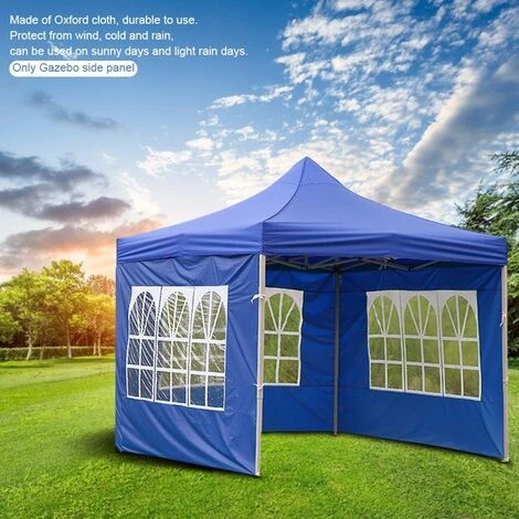 Tonnelle De Jardin 3x2m Pliable Tente Pliante De Jardin Rapide à Installer Auvent Pliable Pour Camping, Festival, Plage, Jardins Bleu 4 Tonnelle De Jardin 3x2m Pliable Tente Pliante De Jardin Rapide à Installer Auvent Pliable Pour Camping, Festival, Plage, Jardins Bleu – Image 2