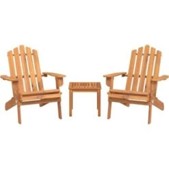 Ensemble De Salon De Jardin Adirondack 3 Pcs Bois Acacia Solide VidaXL