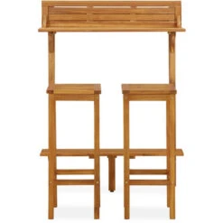 VIDAXL Ensemble De Bar De Balcon 3 Pcs Bois D'acacia Solide 9 VIDAXL Ensemble De Bar De Balcon 3 Pcs Bois D'acacia Solide -Promos Garde Plante Boutique 97926963 3