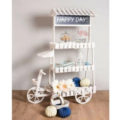 Promos Garde Plante Boutique 19 Chariots Candy Bar - Chariot Candy Bar Cream Blanc Vieilli