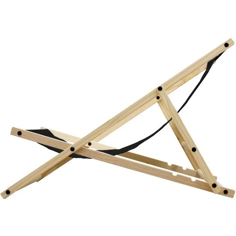 2x Chaise Longue De Jardin Pliante Bain De Soleil De Plage Chilienne Noir 120 Kg 4 2x Chaise Longue De Jardin Pliante Bain De Soleil De Plage Chilienne Noir 120 Kg – Image 2