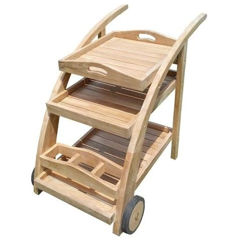 Desserte De Jardin JAZZ Teck Premium 3 Desserte De Jardin JAZZ Teck Premium