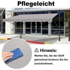 Store De Balcon Rétractable 250 X 120 Cm - Avec Manivelle, Sans Perçage, Protection UV, Hauteur Réglable - Gris Clair NAIZY 9 Store De Balcon Rétractable 250 X 120 Cm - Avec Manivelle, Sans Perçage, Protection UV, Hauteur Réglable - Gris Clair NAIZY -Promos Garde Plante Boutique 99357095 3