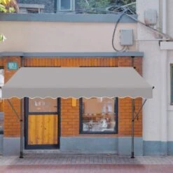 Store De Balcon Rétractable 250 X 120 Cm - Avec Manivelle, Sans Perçage, Protection UV, Hauteur Réglable - Gris Clair NAIZY 11 Store De Balcon Rétractable 250 X 120 Cm - Avec Manivelle, Sans Perçage, Protection UV, Hauteur Réglable - Gris Clair NAIZY -Promos Garde Plante Boutique 99357095 5